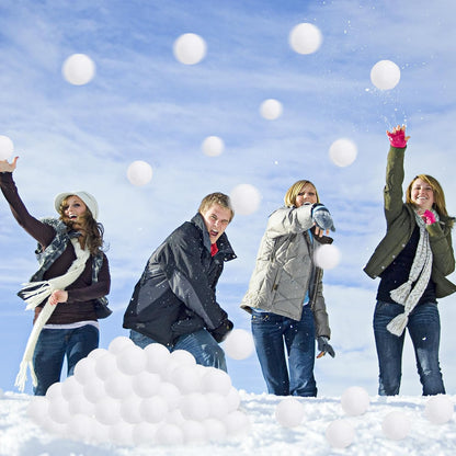 Skiennix Fake Snow Balls - Soft Plush Indoor/Outdoor Snowball Fight Set | 120 Pack for Kids & Christmas Decor