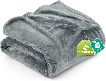 Utopia Bedding Fleece Blanket - King Size Luxury Soft Microfiber in Ash Grey (90x102 Inch)