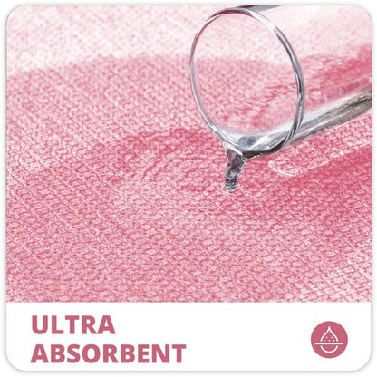 Bath Mat,Ultra Thin Bathroom Rugs,Rubber Bath Mats for Bathroom,No Slip Bath Rugs,Quick Dry,Machine Washable,Low Pile,Absorbent,Shower Outside,Sink,Home Decor Accessories.Pink,1'5"x2'3"(17x27inch)