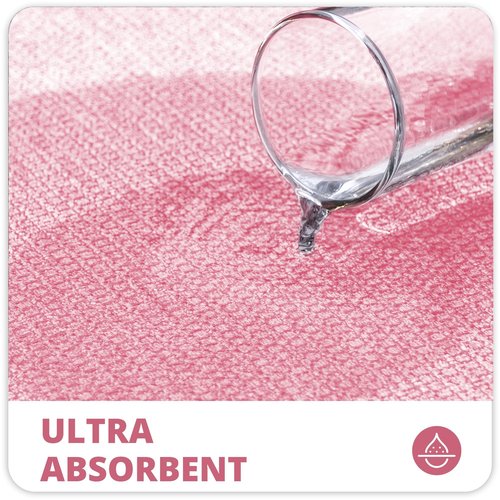Bosap Bath Mat,Ultra Thin Bathroom Runner Rugs,Large Bath Mats for Bathroom,Quick Dry,Non-Slip,Machine Washable,Low Pile,Bath Rug,Shower Outside,Sink,Home Decor Accessories.Pink,3'x5'(36x60inch)