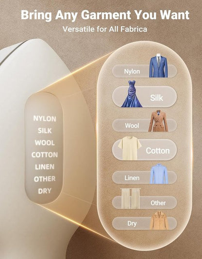 Jack & Rose Portable Travel Steamer for Clothes - Fast 15s Heat Up, 110-220V Compact Design
