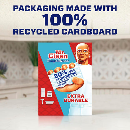 Mr. Clean Magic Eraser Sponge - All-Purpose Cleaning Pads for Kitchen & Bathroom | Extra Durable, 4ct