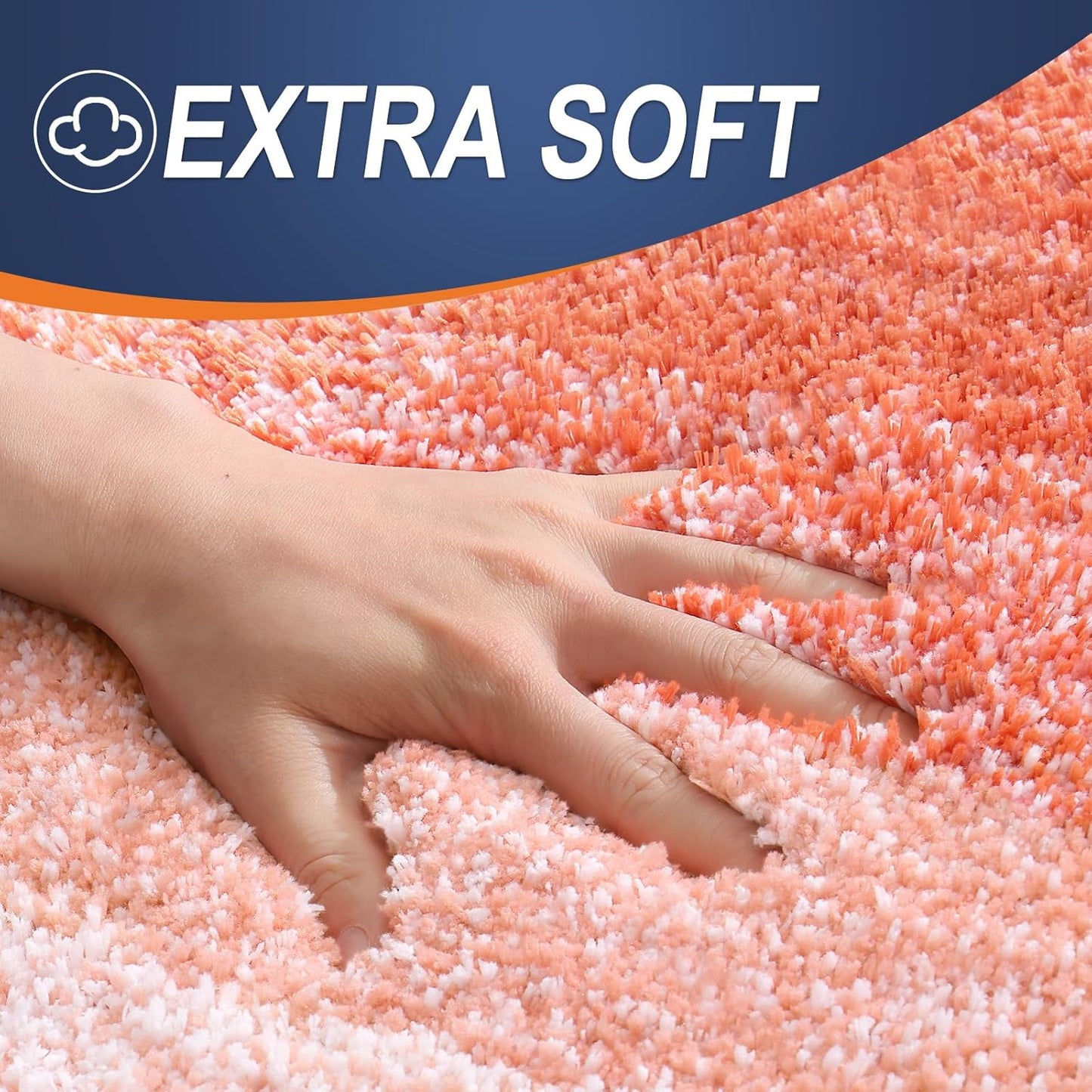 OLANLY Bath Rugs Mat - Extra Soft Microfiber, Quick-Dry & Machine Washable | 30x20 Inches, Coral Color