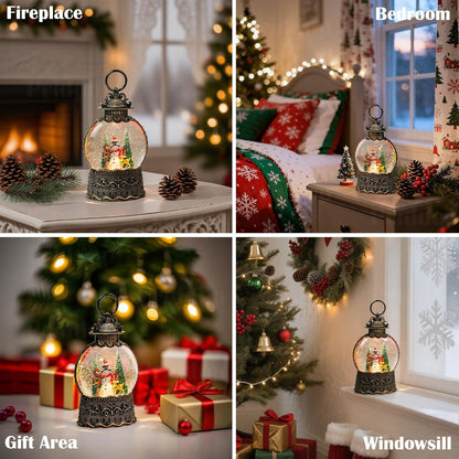 Priddop Snowman Snow Globe - Musical Christmas Decoration with Classic Relief Texture | 10.6 Inch