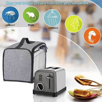 Cuisinart Toaster Cover - Dustproof Protection for 2-Slice Wide Slot Toasters | Zipper Closure