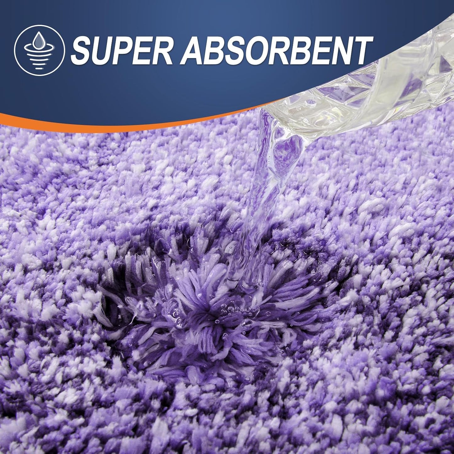 OLANLY Bathroom Runner Rug Mat - Extra Soft Microfiber, Quick Dry & Washable | 70x24 Violet