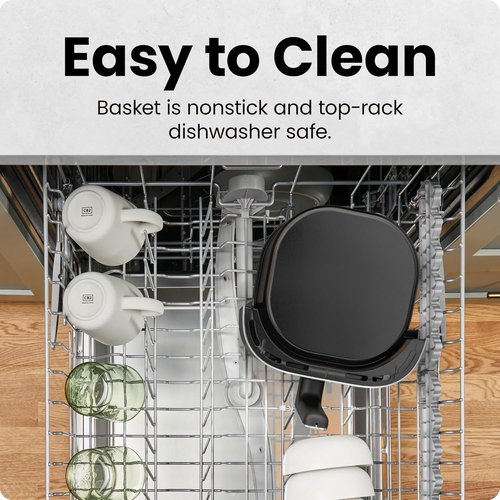 Chefman Air Fryer - 4 QT Compact Air Fryer with Hi-Fry Technology & Touchscreen Controls - Black