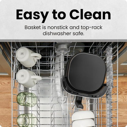 Chefman Air Fryer - 4 QT Compact Air Fryer with Hi-Fry Technology & Touchscreen Controls - Black