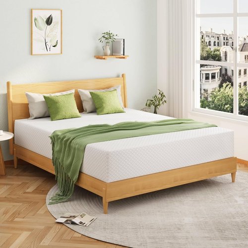 EGOHOME 12-Inch Queen Mattress - Memory Foam with Cooling Green Tea Gel | Medium Firm Support, CertiPUR-US Certified, 80''L x 60''W