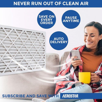Aerostar MERV 11 Air Filter - 16x16x1 HVAC Filter for Dust & Allergies | 6 Count, Made in USA