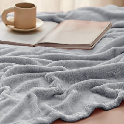 Bedsure GentleSoft Fleece Blanket - King Size Light Grey Plush Microfiber, Cozy & Lightweight, 108x90 Inches