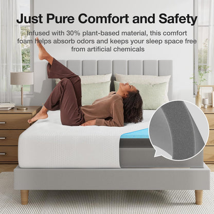 Novilla Queen Mattress - 10 Inch Gel Memory Foam for Comfort & Cooling Sleep | CertiPUR-US Certified