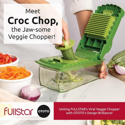 Fullstar Vegetable Chopper & Slicer | Multifunctional Crocodile Onion Cutter - Cool Kitchen Gadget