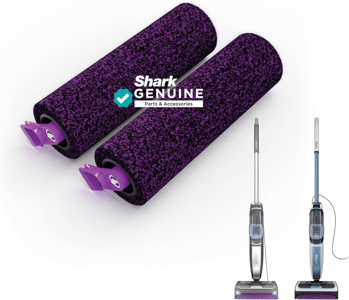 Shark Steam Pickup Brushroll Bundle - 2 Pack Compatible with SD201 3-in-1 Steam Mop