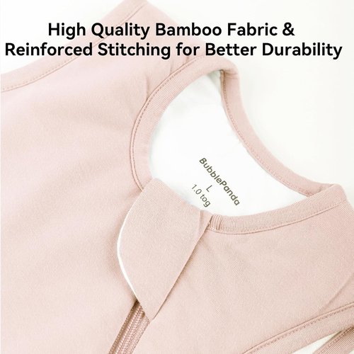 BubblePanda Bamboo Sleep Sack - Soft 2-Way Zipper Toddler Blanket for Ages 6-12 Months | 1.0 Tog