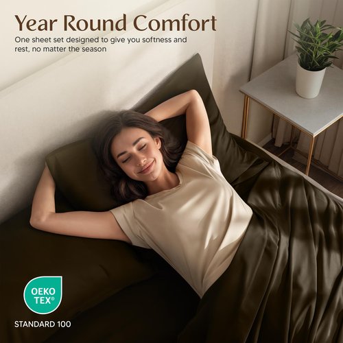 Utopia Bedding Twin XL Sheet Set – 3 Piece Bed Sheets for Twin XL Size Bed, Soft and Breathable Microfiber, Includes 1 Fitted Sheet, 1 Flat Sheet and 1 Pillowcase – Oeko Tex (Brown)