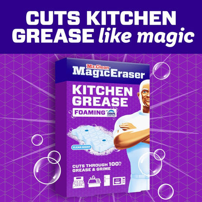 Mr. Clean Magic Eraser Foaming Sponge, Kitchen Grease Eraser, Dawn Cleaning Power, Oven Cleaner, Clean Scent, 6ct