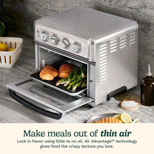 Cuisinart Air Fryer Toaster Oven - 1800W 8-in-1 Multi-Function with Grill & Large Capacity - Black SS