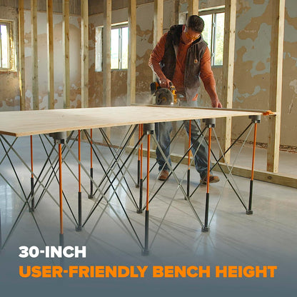 BORA Centipede Folding Work Table - 30in Portable Workbench | 6000lb Capacity & Collapsible Design