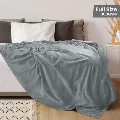 Utopia Bedding Fleece Blanket - Luxury Soft Microfiber | Full Size Ash Grey (90x84 Inch)