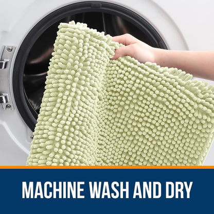 OLANLY Bathroom Rugs - Extra Soft Absorbent Chenille Mats | Quick Dry, Machine Washable, 36x24, Vanilla