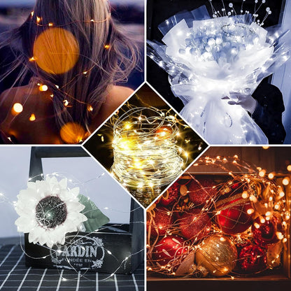 Skiennix 50 Pack Fairy Lights - 7Ft Twinkle String Lights | 20 LED, Battery Operated, Waterproof, Warm White