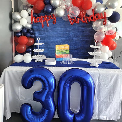 Skiennix 40-Inch Navy Blue Foil Balloon Number 9 - Self-Inflating Helium Balloon for 9th Birthday & Anniversaries