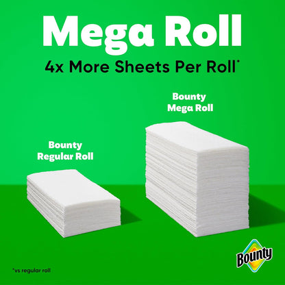 Bounty Select-A-Size Paper Towels - White Mega Rolls for Superior Absorbency | 2 Rolls = 8 Regular Rolls