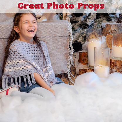 QZYL Artificial Christmas Snow - 3LB White Fake Snow for Tree & Home Decorations