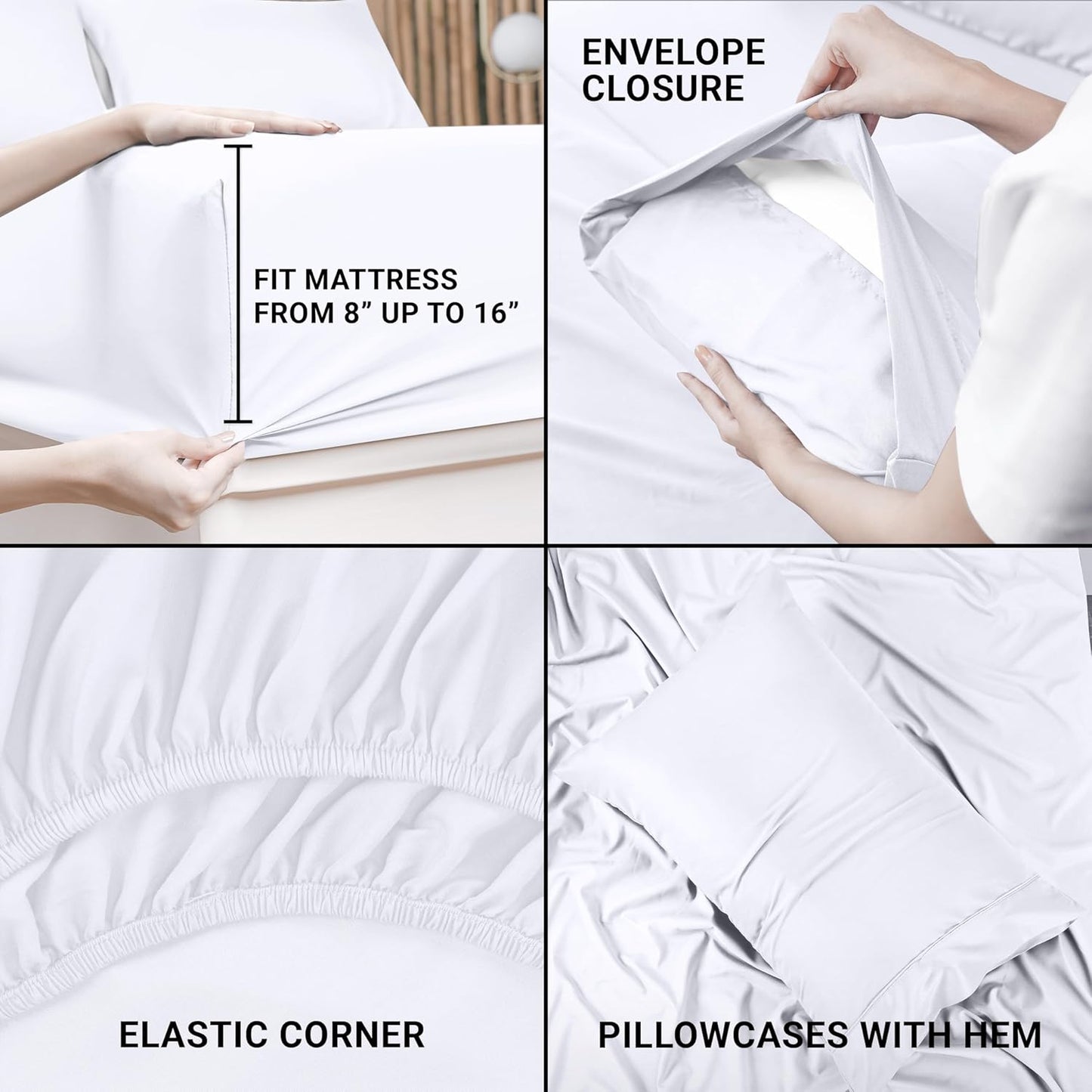 Utopia Bedding Twin Bed Sheets Set - Soft Brushed Microfiber - Fade & Shrinkage Resistant - White