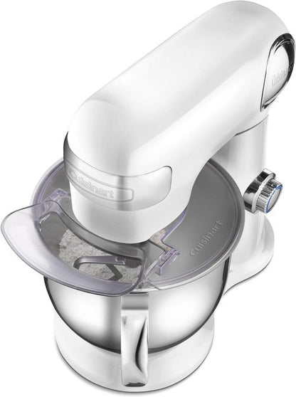 Cuisinart Stand Mixer - 12 Speed with 5.5 Quart Stainless Steel Bowl & Chef’s Whisk | White Linen