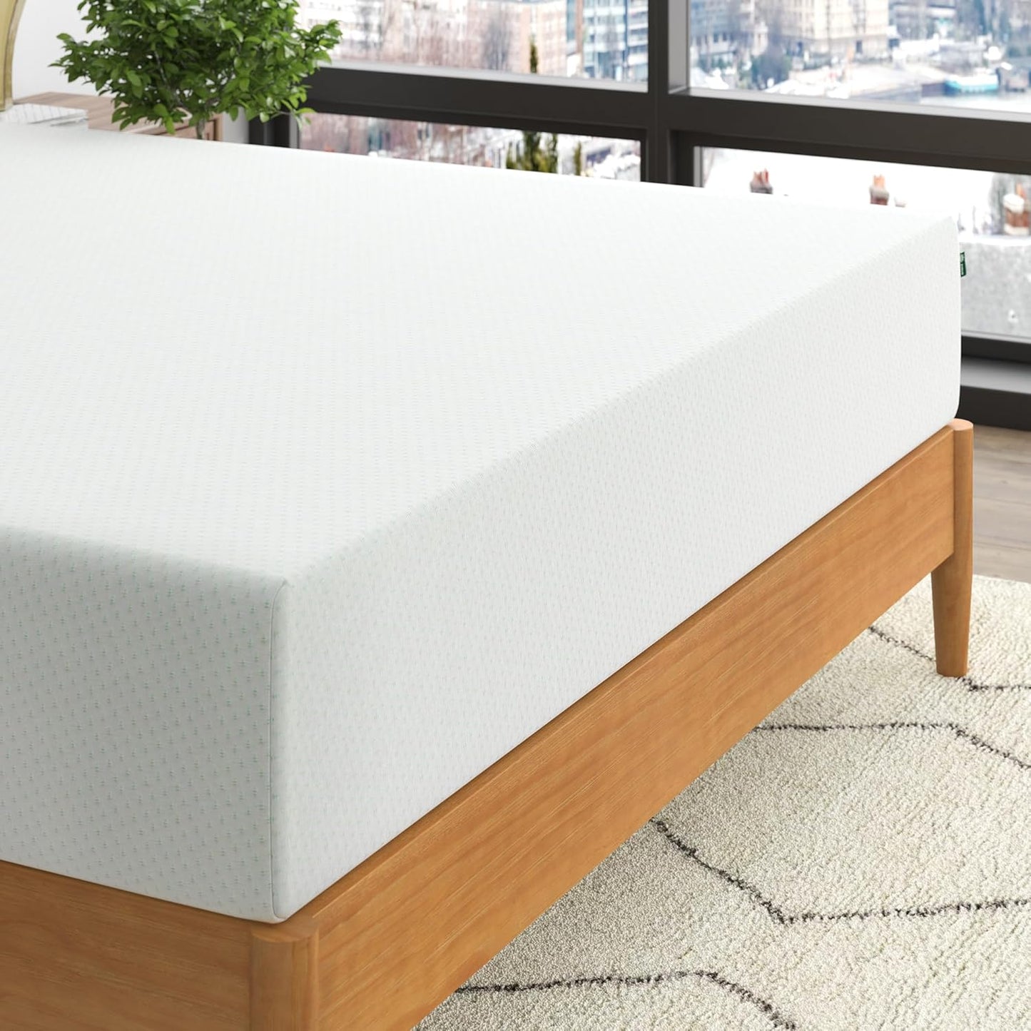 Zinus Memory Foam Mattress - 10 Inch Green Tea Comfort | Full Size, White