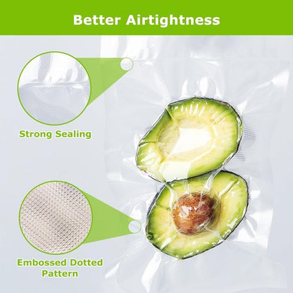 Bonsenkitchen Vacuum Sealer Bags - Durable 8" x 50 ft Rolls | BPA-Free Heavy Duty Food Storage & Sous Vide