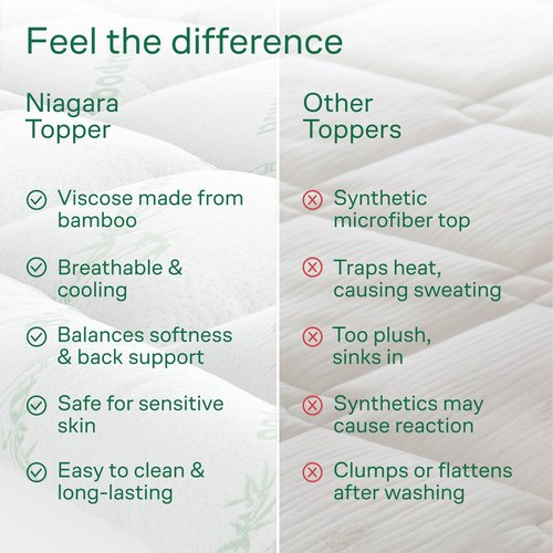 Ultra Soft Full Size Mattress Topper - Viscose Made from Bamboo Pillow Top Mattress Pad for Back Pain Relief - Naturally Cooling for Hot Sleepers, Green