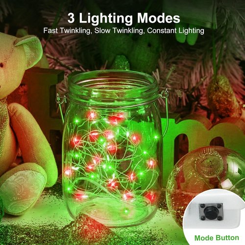 Btfarm 30 Pack Fairy Lights - Battery Operated Twinkle Lights | 7ft Waterproof Mini Silver Wire for Christmas & Weddings
