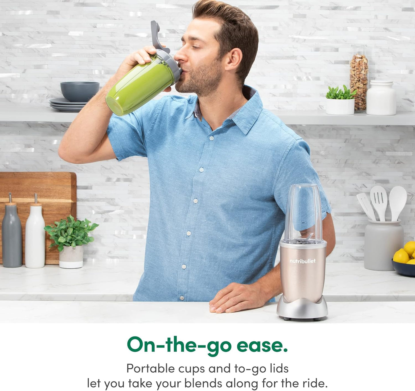 Nutribullet Pro 900 Watt Personal Blender - 13-Piece High-Speed Mixer System in Champagne | Pack of 2