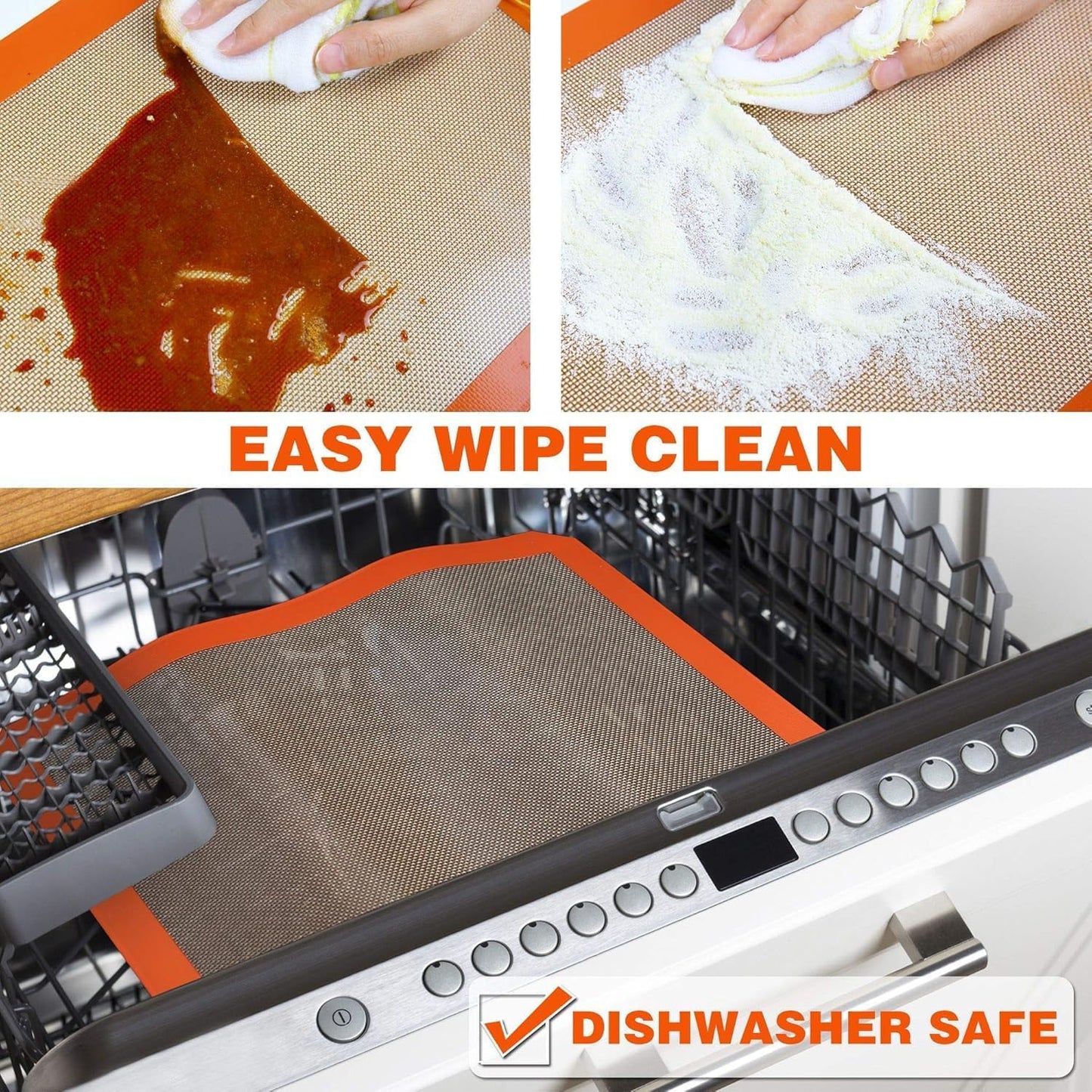 Reusable Silicone Baking Mat by [Brand Name] - Non-Stick, Heat Resistant Oven Liner | 42 x 29.5 cm, 2-Piece Set