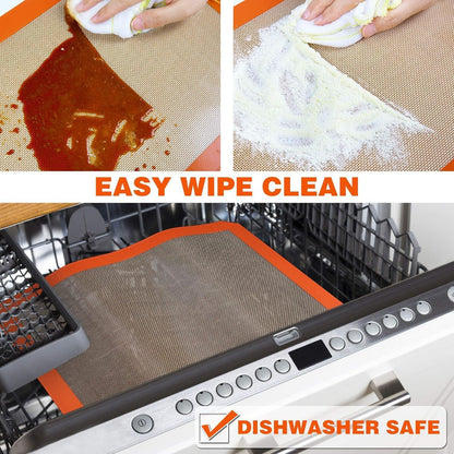 Reusable Silicone Baking Mat by [Brand Name] - Non-Stick, Heat Resistant Oven Liner | 42 x 29.5 cm, 2-Piece Set