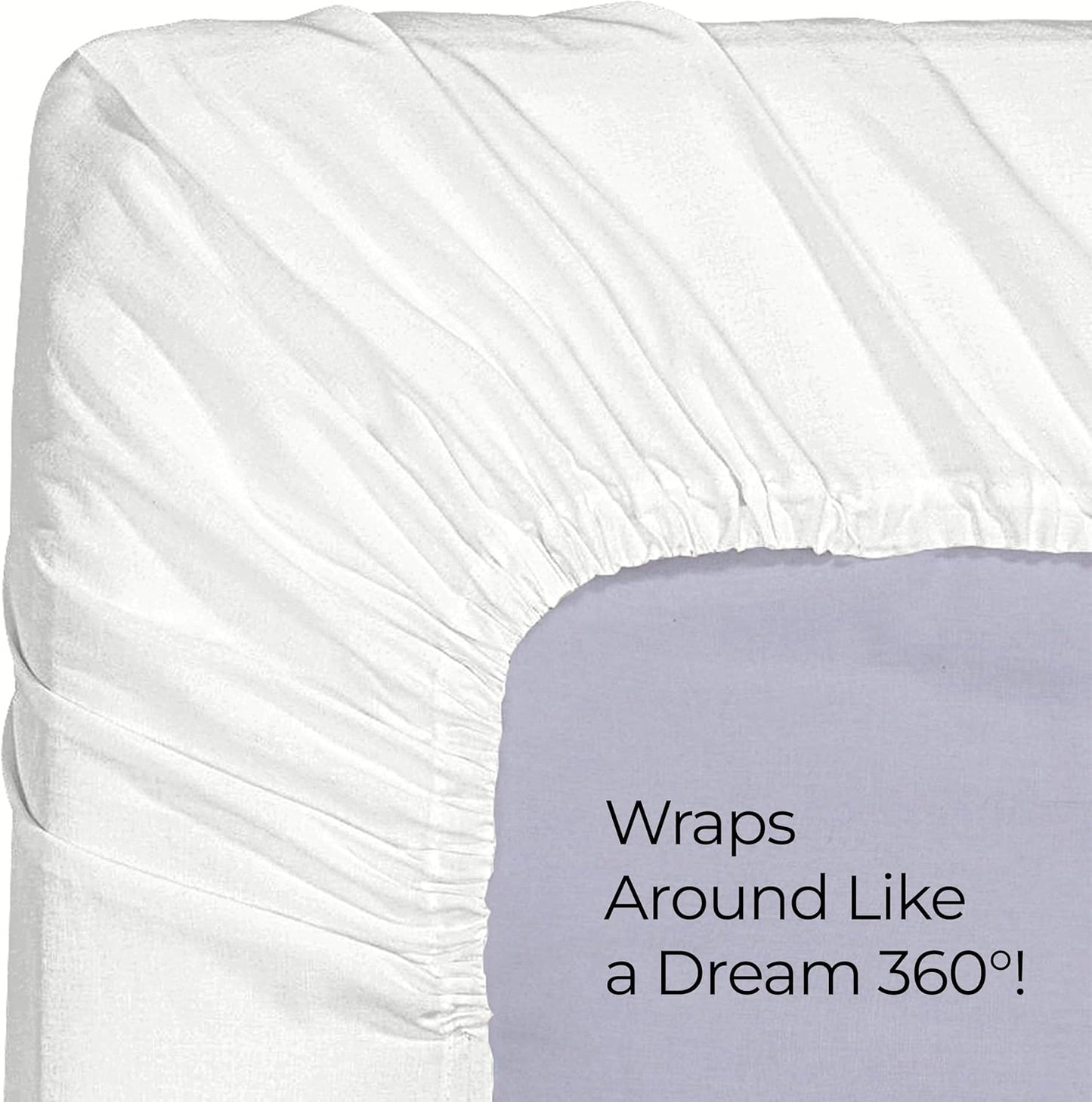 Utopia Bedding King Fitted Sheet - Deep Pocket Microfiber for Ultimate Comfort - Easy Care White