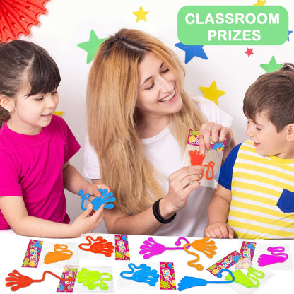 Skiennix Large Sticky Hands - Fun Party Favors for Kids | 100 PCS Birthday Goodie Bag Fillers