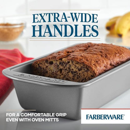 Farberware Nonstick Loaf Pan - 9-Inch x 5-Inch Gray Bakeware for Effortless Baking