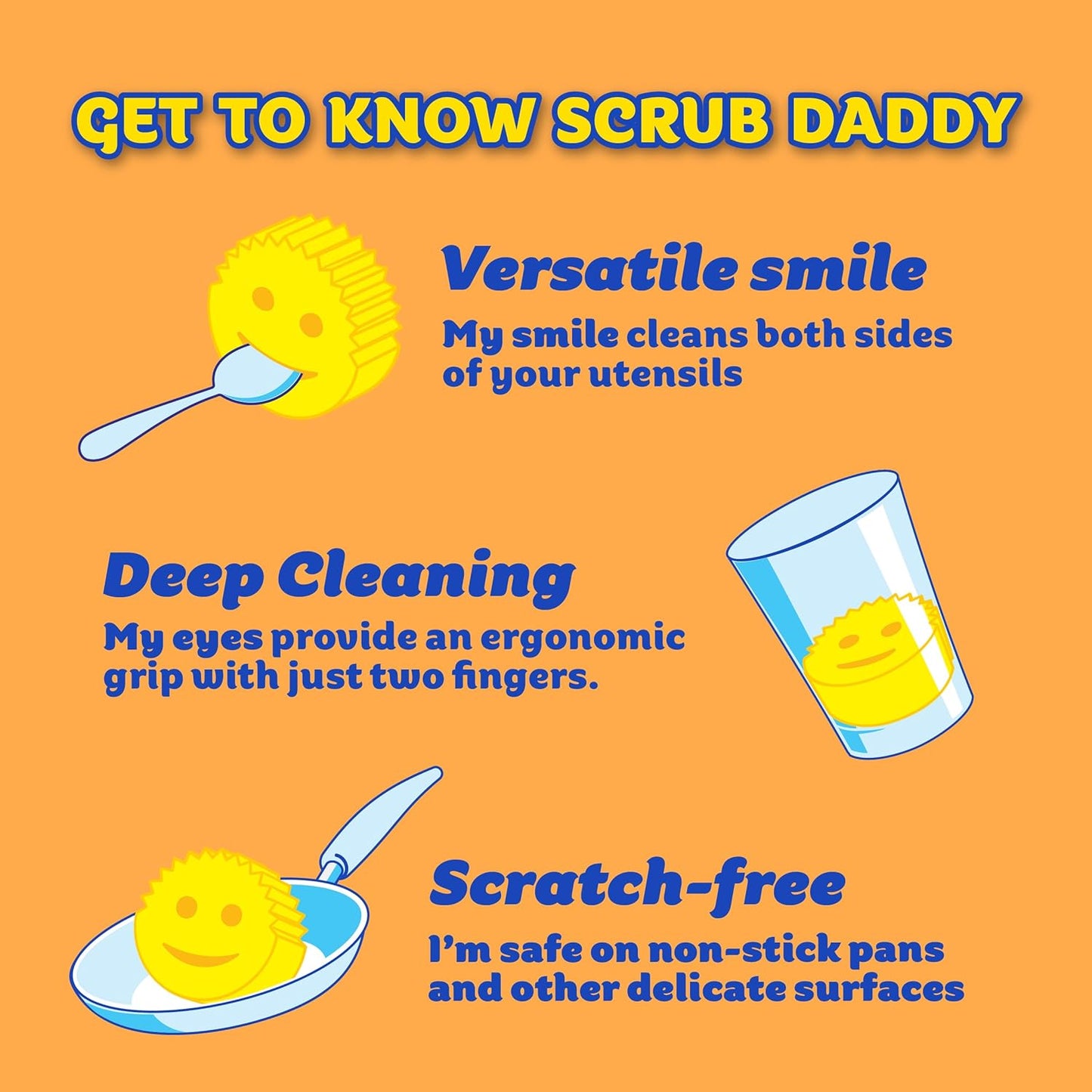 Scrub Daddy Sponges | Non-Scratch Kitchen & Bathroom Cleaning Set with Scrub Mommy & Cif Cleaner