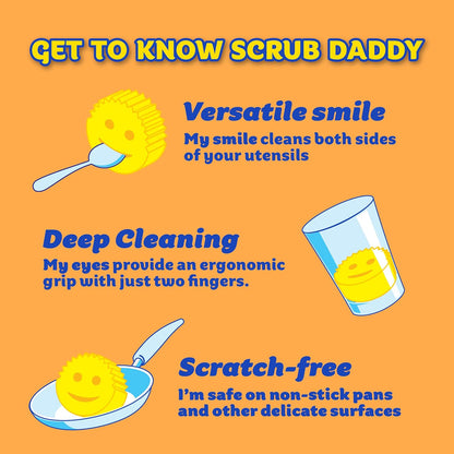 Scrub Daddy Sponges | Non-Scratch Kitchen & Bathroom Cleaning Set with Scrub Mommy & Cif Cleaner
