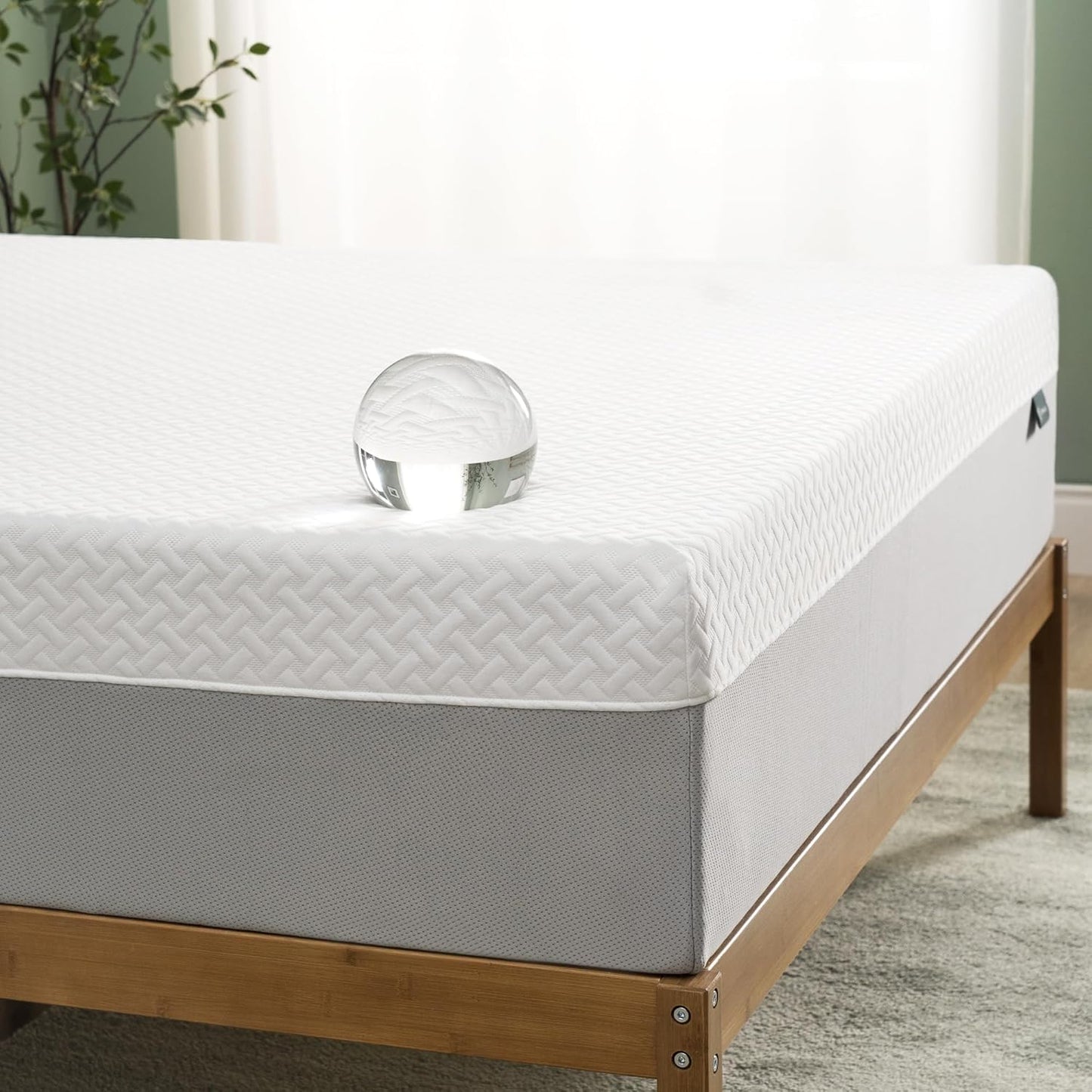 Zinus 12 Inch Green Tea Essential Memory Foam Mattress - Queen Size, Breathable & Fiberglass Free