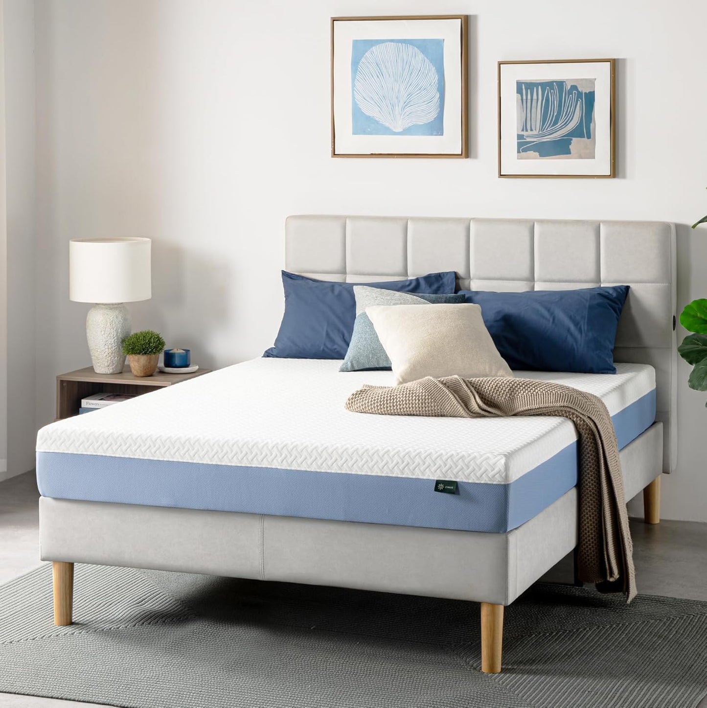 Zinus 8 Inch Queen Memory Foam Mattress - Cooling Layers, Medium Feel, Fiberglass Free, Certified Safe