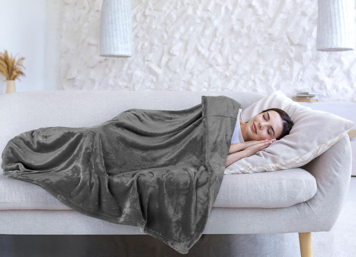 Utopia Bedding Fleece Blanket - Luxury Soft Microfiber Twin XL Size | Grey 300GSM (90x76 Inch)