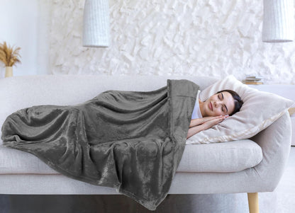 Utopia Bedding Fleece Blanket - Luxury Soft Microfiber Twin XL Size | Grey 300GSM (90x76 Inch)
