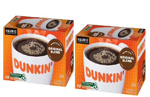 Dunkin Donuts Original Blend, Medium Roast Coffee K Cups - 144 Count