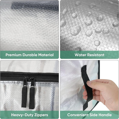 BALEINE Heavy-Duty Oversized Moving Bags - 4-Pack with Reinforced Handles for Clothes & Storage