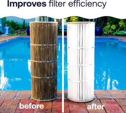 HTH 67071 Filter Cleaner for Swimming Pools - Effectively Removes Dirt, Oil & Grease for Clear Water